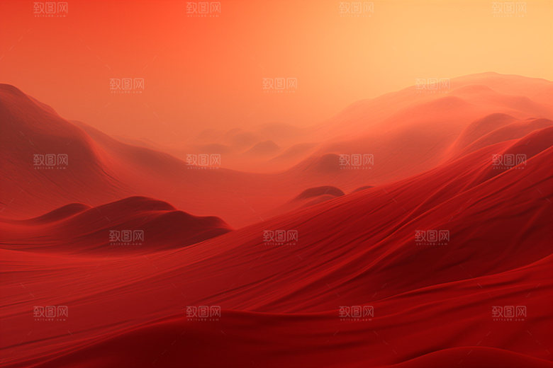 红色飘带大红丝滑背景图
