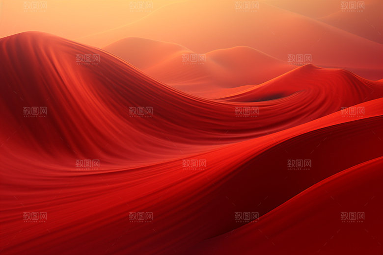 红色飘带海报喜庆背景图