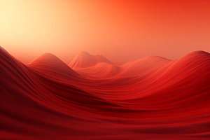 红色飘带质感丝滑背景图