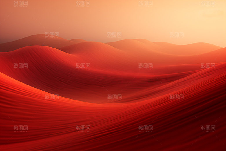 红色飘带质感简约背景图