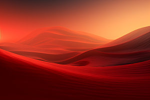 红色飘带抽象丝滑背景图