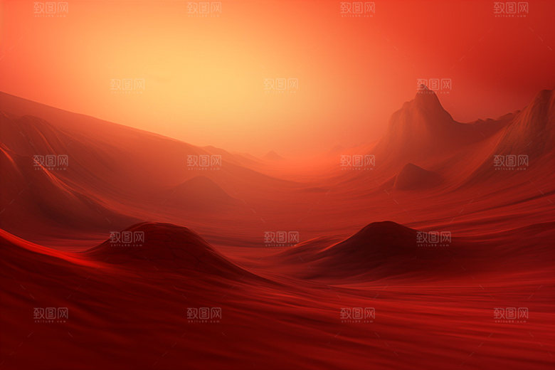 红色飘带大红丝滑背景图