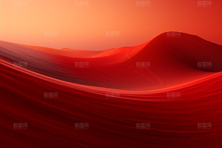 红色飘带大气简约背景图