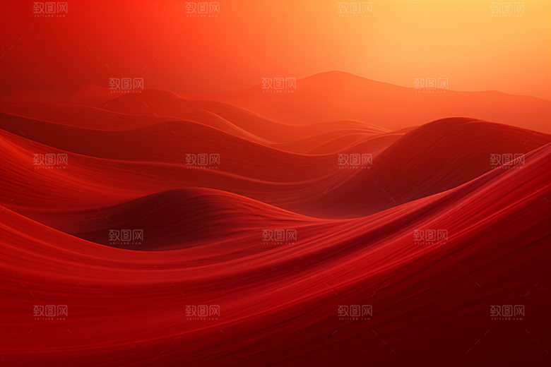 红色飘带党建大红背景图
