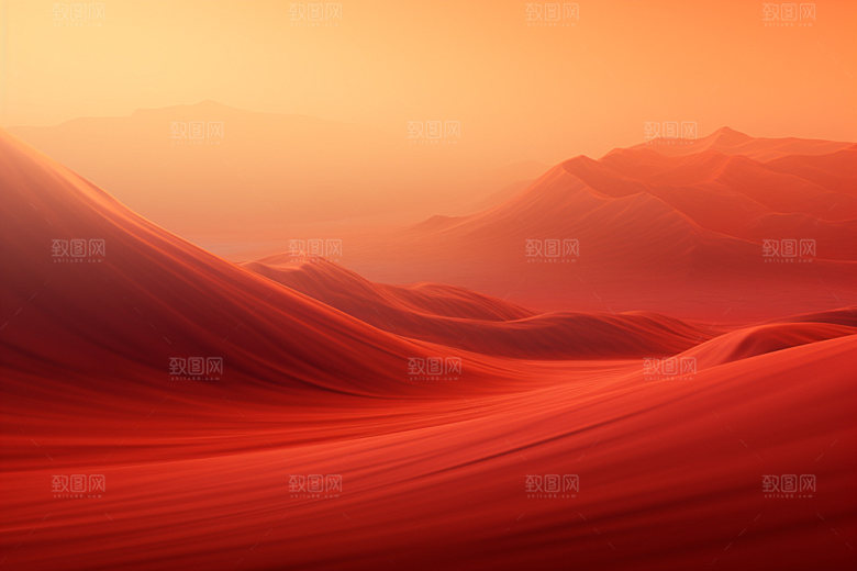 红色飘带简约海报背景图