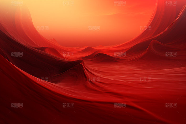 红色飘带党建年会背景图