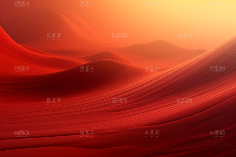 红色飘带丝绸丝滑背景图