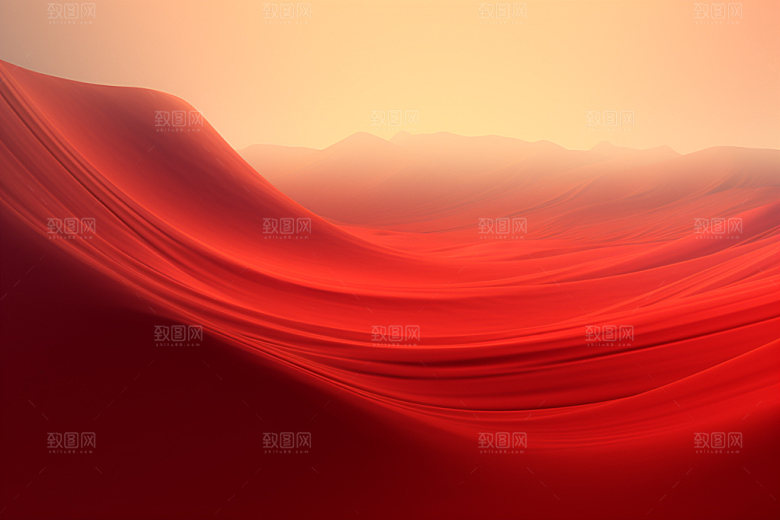 红色飘带质感展板背景图