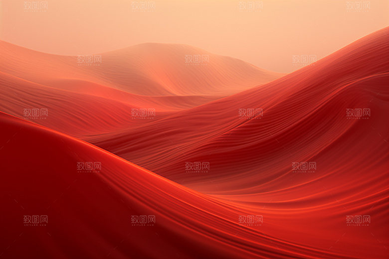 红色飘带年会简约背景图