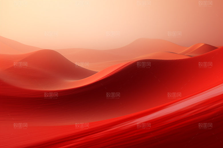 红色飘带大气丝绸背景图
