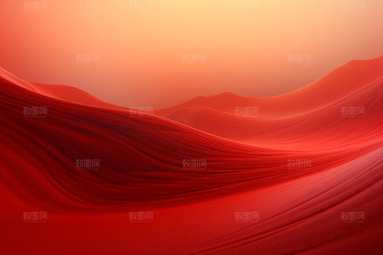 红色飘带抽象党建背景图