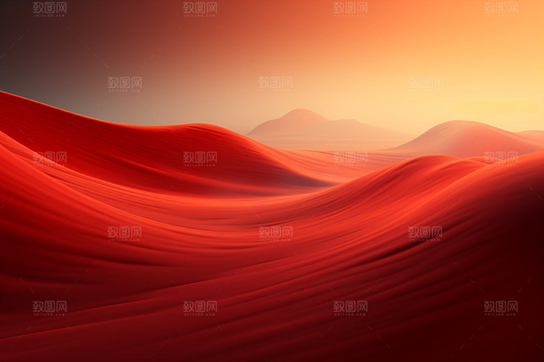红色飘带喜庆丝绸背景图