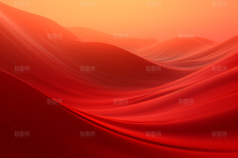 红色飘带丝滑喜庆背景图