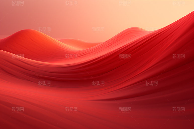 红色飘带年会丝滑背景图