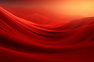 红色飘带丝绸大气背景图