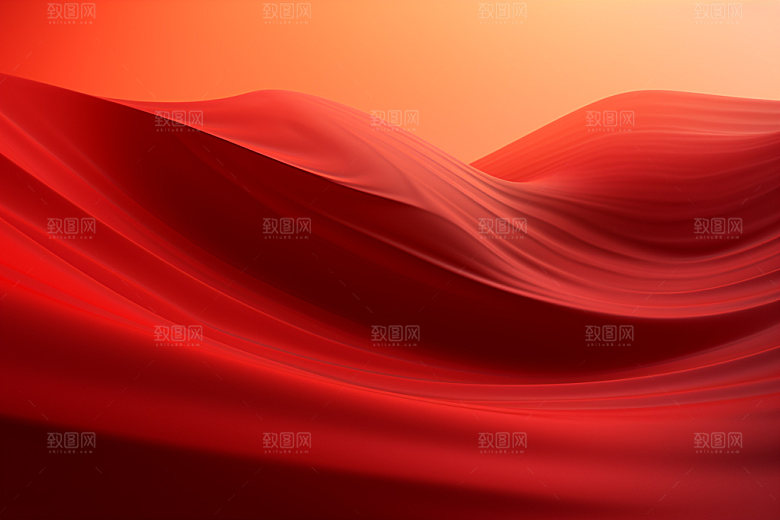 红色飘带年会丝滑背景图