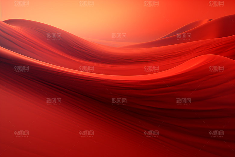 红色飘带年会丝滑背景图