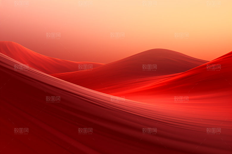 红色飘带丝绸丝滑背景图