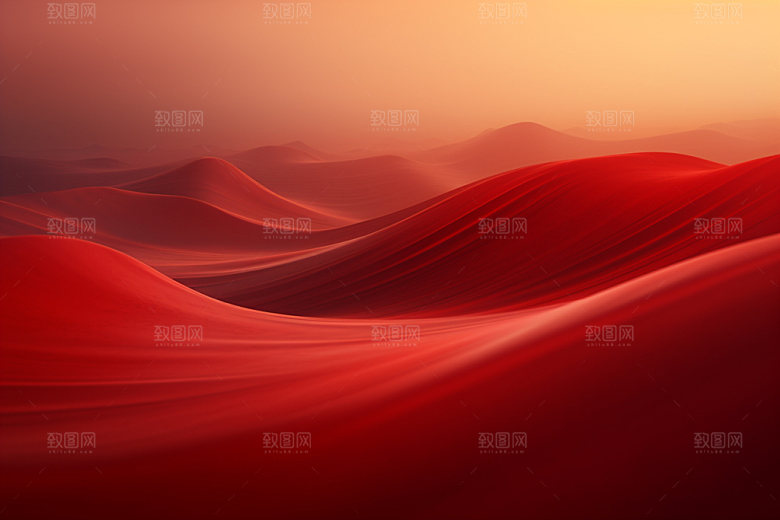 红色飘带年会丝滑背景图