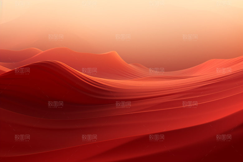 红色飘带大气简约背景图