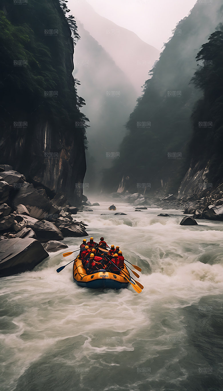 漂流戏水游乐摄影图