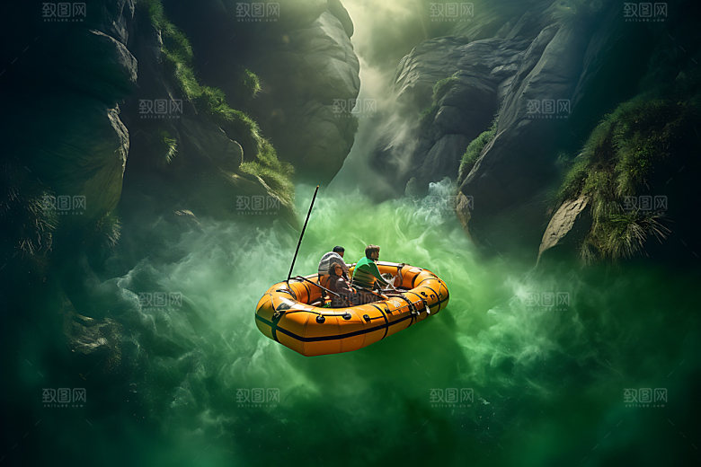 漂流水上项目刺激摄影图