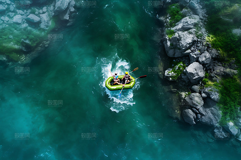 漂流水上项目刺激摄影图