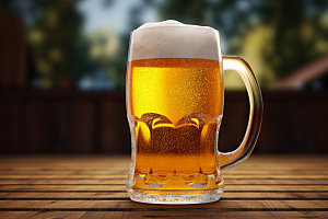 啤酒饮品美味摄影图