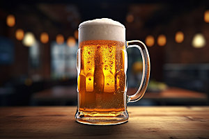 啤酒高清干杯摄影图