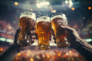 啤酒聚会饮品摄影图