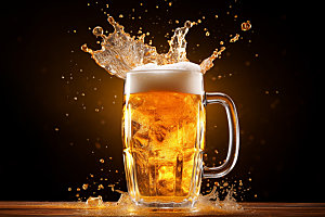 啤酒饮品干杯摄影图