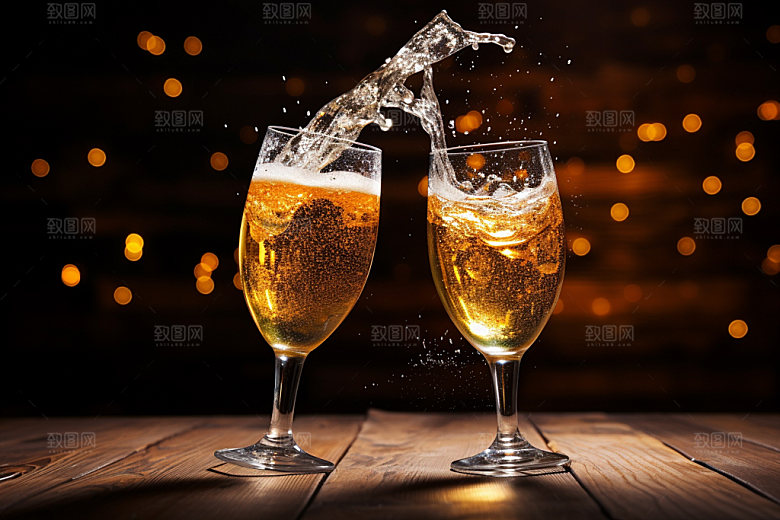 啤酒美味聚会摄影图
