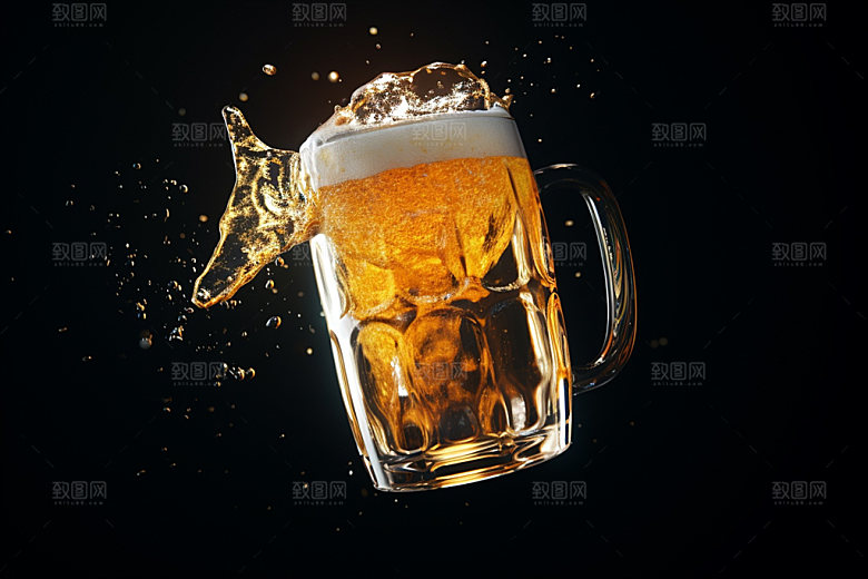 啤酒广告高清模型