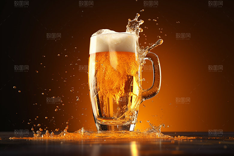 啤酒广告高清模型