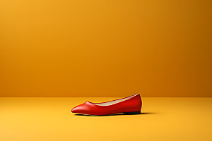 平底单鞋商品女士单鞋摄影图
