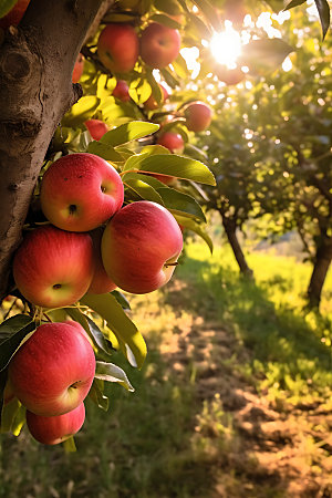 苹果果园苹果农场摄影图