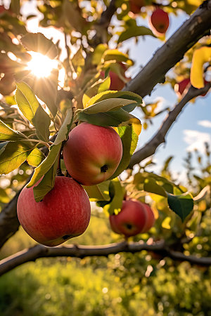 苹果果园水果种植园摄影图