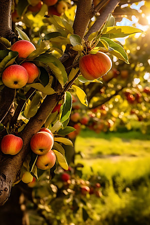 苹果果园高清农产品摄影图