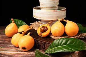 枇杷美食水果摄影图