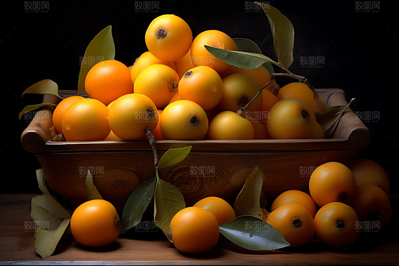 枇杷特写水果摄影图