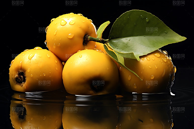 枇杷水果特写摄影图