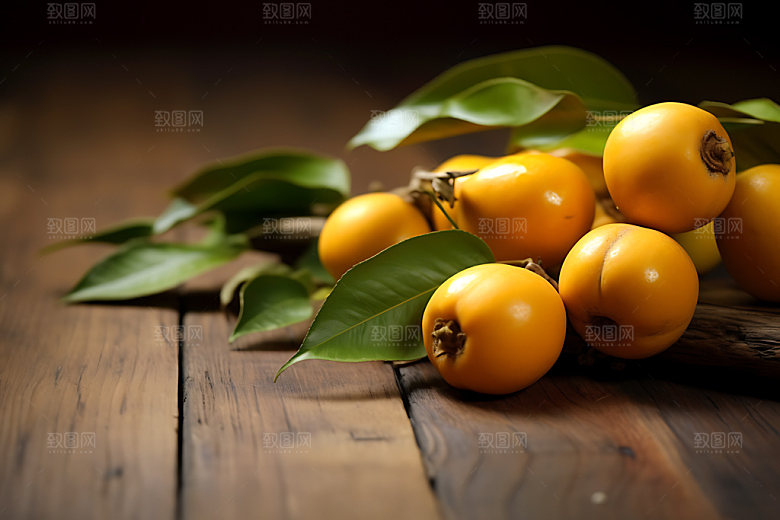 枇杷水果清甜摄影图