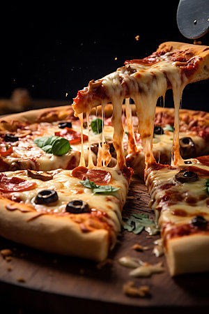 披萨高清美食摄影图