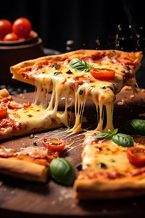 披萨意大利比萨饼主食摄影图