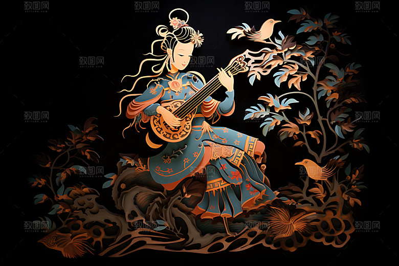 皮影戏非遗传统戏剧素材
