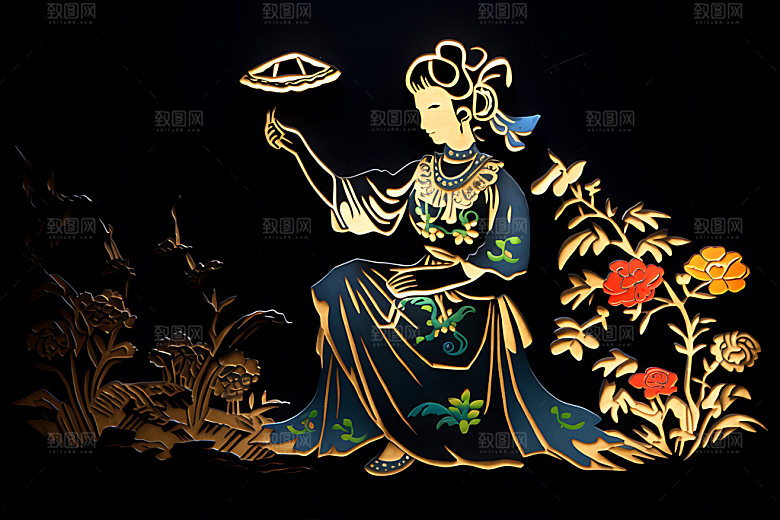 皮影戏非遗灯影戏素材