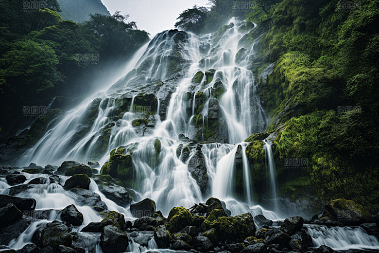 瀑布风光景点摄影图