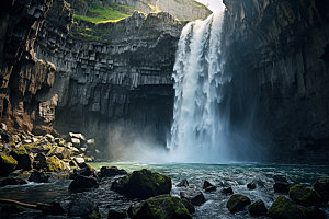 瀑布自然高清摄影图