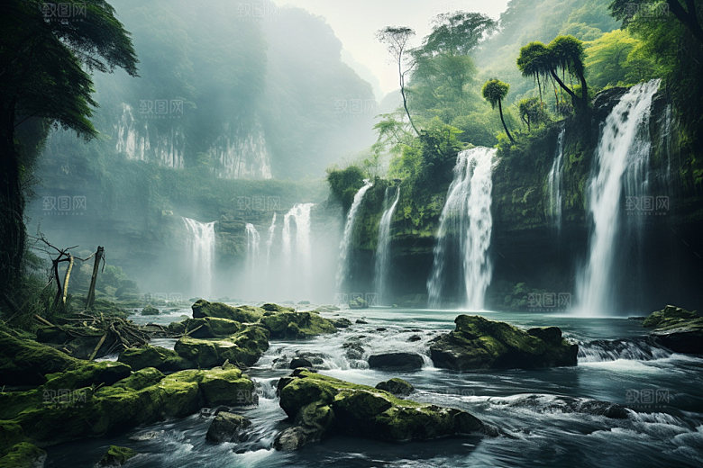 瀑布旅游高清摄影图
