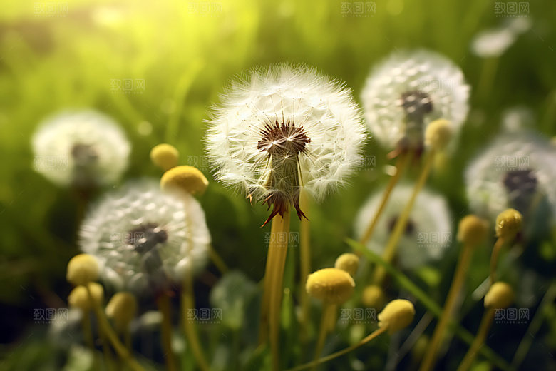 蒲公英花卉植物摄影图